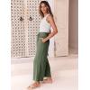 imageANRABESS Women Linen Pants Casual Loose High Waist Boho Wide Leg Cropped Palazzo Beach Pants Summer Outfits 2025 TrendyArmy Green