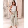 imageANRABESS Women Linen Pants Casual Loose High Waist Boho Wide Leg Cropped Palazzo Beach Pants Summer Outfits 2025 TrendyBeige