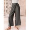 imageANRABESS Women Linen Pants Casual Loose High Waist Boho Wide Leg Cropped Palazzo Beach Pants Summer Outfits 2025 TrendyDark Gray