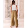 imageANRABESS Women Linen Pants Casual Loose High Waist Boho Wide Leg Cropped Palazzo Beach Pants Summer Outfits 2025 TrendyDark Khaki