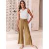 imageANRABESS Women Linen Pants Casual Loose High Waist Boho Wide Leg Cropped Palazzo Beach Pants Summer Outfits 2025 TrendyDark Khaki