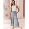imageANRABESS Women Linen Pants Casual Loose High Waist Boho Wide Leg Cropped Palazzo Beach Pants Summer Outfits 2025 TrendyGray