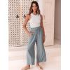 imageANRABESS Women Linen Pants Casual Loose High Waist Boho Wide Leg Cropped Palazzo Beach Pants Summer Outfits 2025 TrendyGray