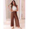 imageANRABESS Women Linen Pants Casual Loose High Waist Boho Wide Leg Cropped Palazzo Beach Pants Summer Outfits 2025 TrendyRust