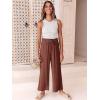 imageANRABESS Women Linen Pants Casual Loose High Waist Boho Wide Leg Cropped Palazzo Beach Pants Summer Outfits 2025 TrendyRust