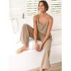 imageANRABESS Womens 2 Piece Outfits Linen Pants Jumpsuit Matching Lounge Set Casual Summer Beach Vacation Trendy ClothesKhaki