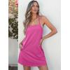 imageANRABESS Womens Athletic Dress 2025 Trendy Summer Casual Loose Workout Travel TShirt Mini Romper Dress Built in ShortsHot Pink