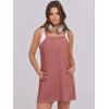 imageANRABESS Womens Athletic Dress 2025 Trendy Summer Casual Loose Workout Travel TShirt Mini Romper Dress Built in ShortsRust Red