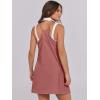 imageANRABESS Womens Athletic Dress 2025 Trendy Summer Casual Loose Workout Travel TShirt Mini Romper Dress Built in ShortsRust Red