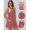 imageANRABESS Womens Athletic Dress 2025 Trendy Summer Casual Loose Workout Travel TShirt Mini Romper Dress Built in ShortsRust Red