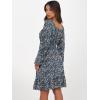 imageANRABESS Womens Dress Long Lantern Sleeve Square Neck Elastic Waist Ruffle Flowy Swing ALine Short Dresses 2025 Fall FashionPrint Blue White