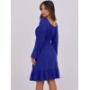 imageANRABESS Womens Dress Long Lantern Sleeve Square Neck Elastic Waist Ruffle Flowy Swing ALine Short Dresses 2025 Fall FashionRoyal