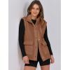 imageANRABESS Womens Fuzzy Fleece Vest Sleeveless Casual Warm Button Down Sherpa Jackets Outerwear With Pockets Winter FashionCamel