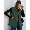imageANRABESS Womens Fuzzy Fleece Vest Sleeveless Casual Warm Button Down Sherpa Jackets Outerwear With Pockets Winter FashionDark Green