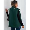 imageANRABESS Womens Fuzzy Fleece Vest Sleeveless Casual Warm Button Down Sherpa Jackets Outerwear With Pockets Winter FashionDeep Green