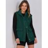 imageANRABESS Womens Fuzzy Fleece Vest Sleeveless Casual Warm Button Down Sherpa Jackets Outerwear With Pockets Winter FashionDeep Green