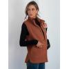 imageANRABESS Womens Fuzzy Fleece Vest Sleeveless Casual Warm Button Down Sherpa Jackets Outerwear With Pockets Winter FashionRust Orange