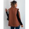 imageANRABESS Womens Fuzzy Fleece Vest Sleeveless Casual Warm Button Down Sherpa Jackets Outerwear With Pockets Winter FashionRust Orange