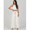 imageANRABESS Womens Linen Pants Summer Casual Palazzo Beach Pant Drawstring High Waist Wide Leg Trousers Vacation OutfitsBeige
