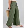 imageANRABESS Womens Linen Pants Summer Casual Palazzo Beach Pant Drawstring High Waist Wide Leg Trousers Vacation OutfitsDeep Green