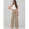 imageANRABESS Womens Linen Pants Summer Casual Palazzo Beach Pant Drawstring High Waist Wide Leg Trousers Vacation OutfitsLight Brown