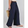 imageANRABESS Womens Linen Pants Summer Casual Palazzo Beach Pant Drawstring High Waist Wide Leg Trousers Vacation OutfitsNavy Blue
