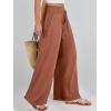 imageANRABESS Womens Linen Pants Summer Casual Palazzo Beach Pant Drawstring High Waist Wide Leg Trousers Vacation OutfitsRust