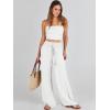 imageANRABESS Womens Linen Pants Summer Casual Palazzo Beach Pant Drawstring High Waist Wide Leg Trousers Vacation OutfitsWhite