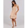 imageANRABESS Womens Summer Casual Sleeveless Square Neck Dress 2025 Smocked Ruffle Backless Boho Beach Cute Teen Short SundressApricot