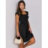 imageANRABESS Womens Summer Casual Sleeveless Square Neck Dress 2025 Smocked Ruffle Backless Boho Beach Cute Teen Short SundressBlack