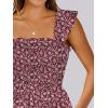 imageANRABESS Womens Summer Casual Sleeveless Square Neck Dress 2025 Smocked Ruffle Backless Boho Beach Cute Teen Short SundressFloral Red Pink