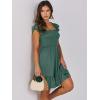imageANRABESS Womens Summer Casual Sleeveless Square Neck Dress 2025 Smocked Ruffle Backless Boho Beach Cute Teen Short SundressGrass Green