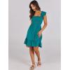 imageANRABESS Womens Summer Casual Sleeveless Square Neck Dress 2025 Smocked Ruffle Backless Boho Beach Cute Teen Short SundressLake Green