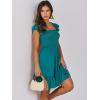 imageANRABESS Womens Summer Casual Sleeveless Square Neck Dress 2025 Smocked Ruffle Backless Boho Beach Cute Teen Short SundressLake Green