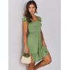imageANRABESS Womens Summer Casual Sleeveless Square Neck Dress 2025 Smocked Ruffle Backless Boho Beach Cute Teen Short SundressLight Green