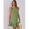 imageANRABESS Womens Summer Casual Sleeveless Square Neck Dress 2025 Smocked Ruffle Backless Boho Beach Cute Teen Short SundressLight Green