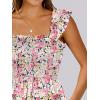 imageANRABESS Womens Summer Casual Sleeveless Square Neck Dress 2025 Smocked Ruffle Backless Boho Beach Cute Teen Short SundressPrint Floral