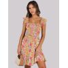 imageANRABESS Womens Summer Casual Sleeveless Square Neck Dress 2025 Smocked Ruffle Backless Boho Beach Cute Teen Short SundressPrint Floral Colour