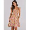 imageANRABESS Womens Summer Casual Sleeveless Square Neck Dress 2025 Smocked Ruffle Backless Boho Beach Cute Teen Short SundressPrint Floral Colour