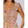 imageANRABESS Womens Summer Casual Sleeveless Square Neck Dress 2025 Smocked Ruffle Backless Boho Beach Cute Teen Short SundressPrint Floral Colour