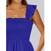 imageANRABESS Womens Summer Casual Sleeveless Square Neck Dress 2025 Smocked Ruffle Backless Boho Beach Cute Teen Short SundressRoyal Blue