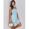 imageANRABESS Womens Summer Casual Sleeveless Square Neck Dress 2025 Smocked Ruffle Backless Boho Beach Cute Teen Short SundressSky Blue