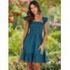 imageANRABESS Womens Summer Casual Sleeveless Square Neck Dress 2025 Smocked Ruffle Backless Boho Beach Cute Teen Short SundressTile Blue