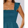 imageANRABESS Womens Summer Casual Sleeveless Square Neck Dress 2025 Smocked Ruffle Backless Boho Beach Cute Teen Short SundressTile Blue