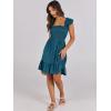 imageANRABESS Womens Summer Casual Sleeveless Square Neck Dress 2025 Smocked Ruffle Backless Boho Beach Cute Teen Short SundressTile Blue