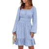 Blue White Floral