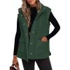 imageANRABESS Womens Fuzzy Fleece Vest Sleeveless Casual Warm Button Down Sherpa Jackets Outerwear With Pockets Winter FashionDark Green