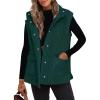imageANRABESS Womens Fuzzy Fleece Vest Sleeveless Casual Warm Button Down Sherpa Jackets Outerwear With Pockets Winter FashionDeep Green