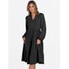 imageANRABESS Long Sleeve Dress for Women V Neck 2025 Fall Fashion Casual Loose Fit Flowy Swing Tiered Vacation DressesBlack