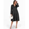 imageANRABESS Long Sleeve Dress for Women V Neck 2025 Fall Fashion Casual Loose Fit Flowy Swing Tiered Vacation DressesBlack